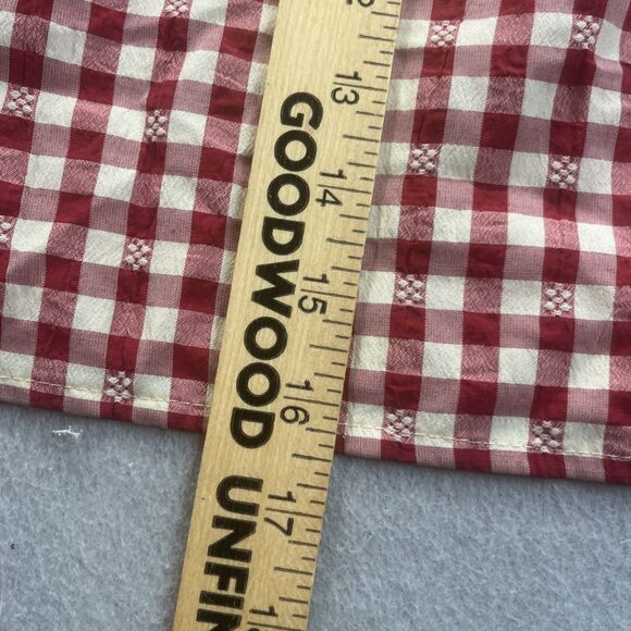 COTTONTAIL ORIGINALS Red Gingham Navy Floral DRESS 14 Vintage 80s 90s Retro Midi - Picture 9 of 16